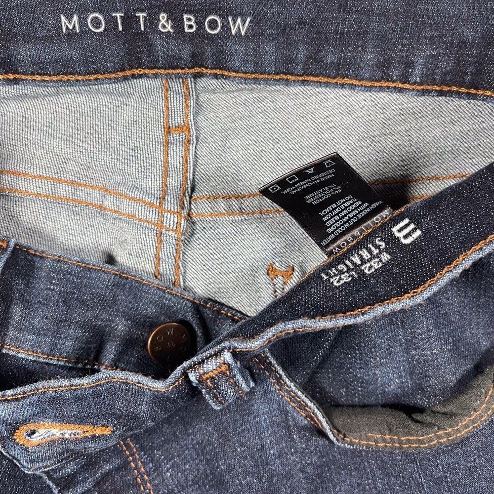 Mott & Bow Men's Jeans‎ Wooster Straight Fit Denim Casual  32x32 Blue - Picture 2 of 8